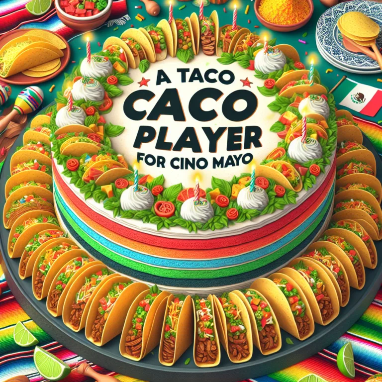 Title A Taco Cake Platter for Cinco de Mayo